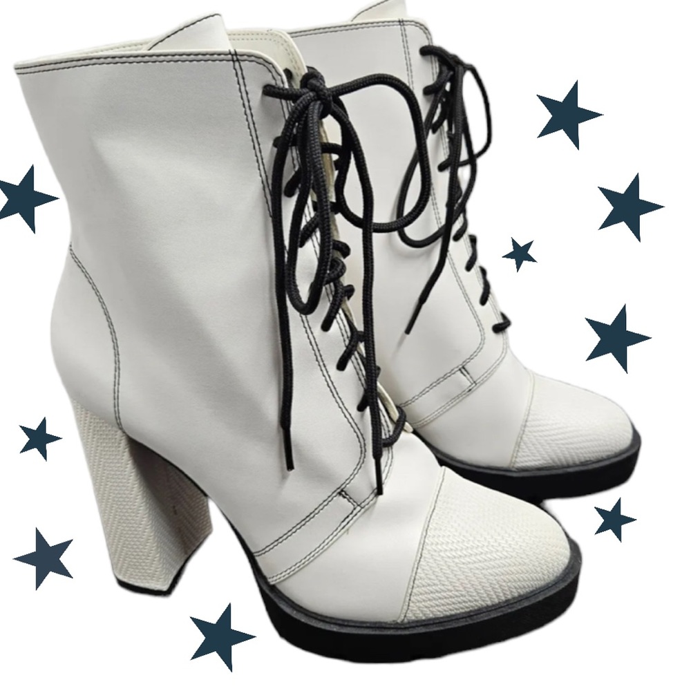 Platform Lace Up Heels Size 8